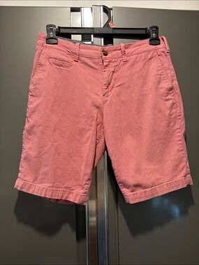 Express Men’s Size 30” Red Flat-Front Cotton Shorts
